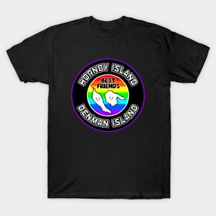 Hornby and Denman Island are Best Friends Forever - Colourful Rainbow - Hornby Island T-Shirt